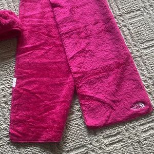 North face pink headband ear warmer & scarf